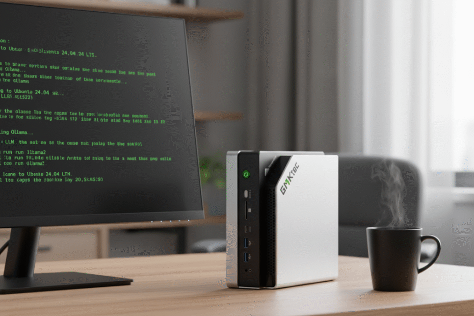 Home mini PC running local LLM lab with Docker and AMD iGPU.